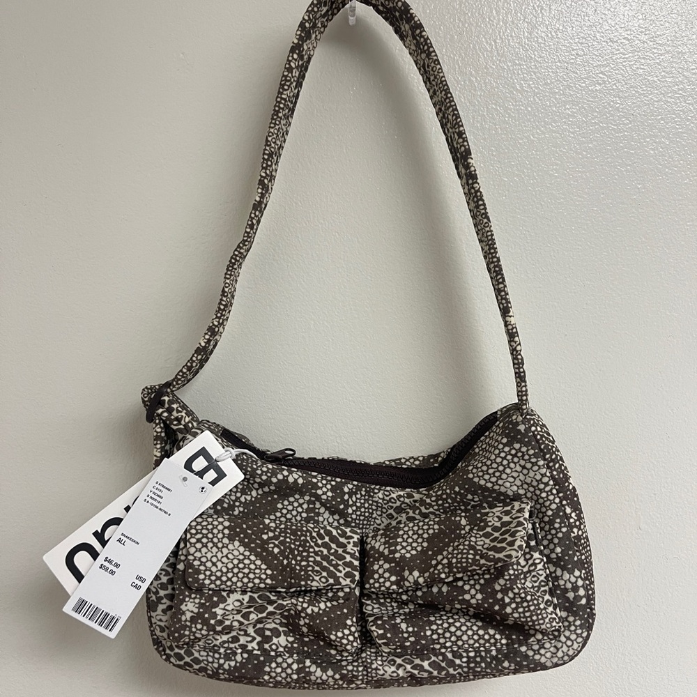 NWT Baggu Mini Cargo Shoulder bag in Snakeskin